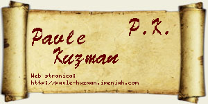 Pavle Kuzman vizit kartica